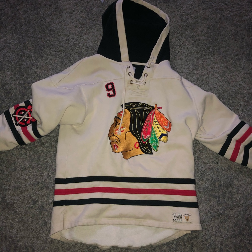 Vintage Chicago Blackhawks Hoodie Jersey